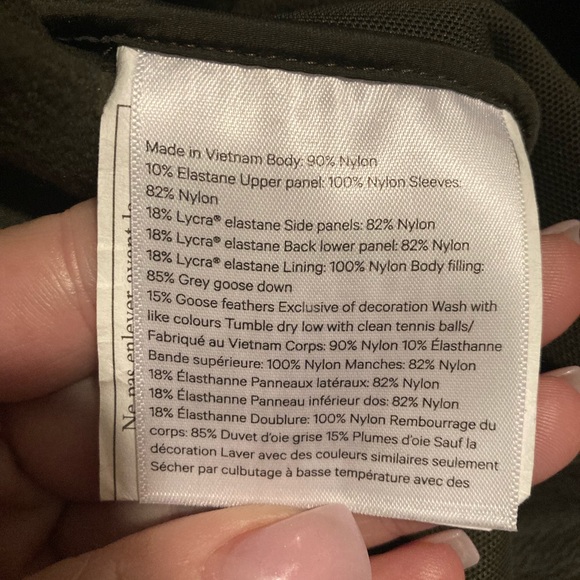 Dark green Lululemon goose down pullover - size 8 - Picture 6 of 7